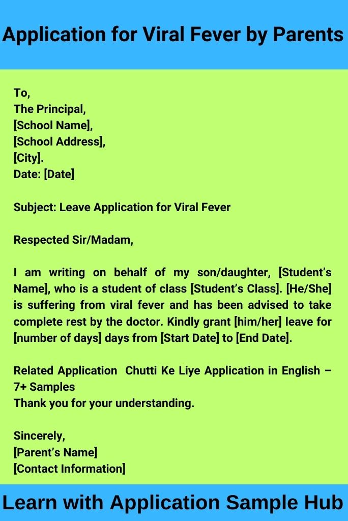 Application for Viral Fever by Parents