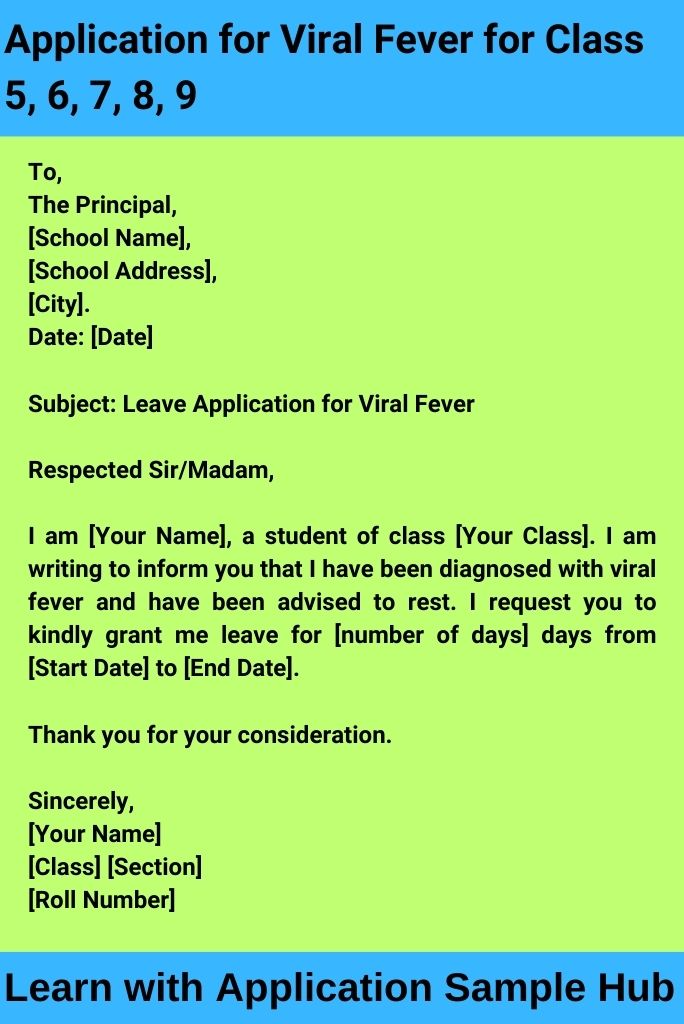 Application for Viral Fever for Class 5, 6, 7, 8, 9