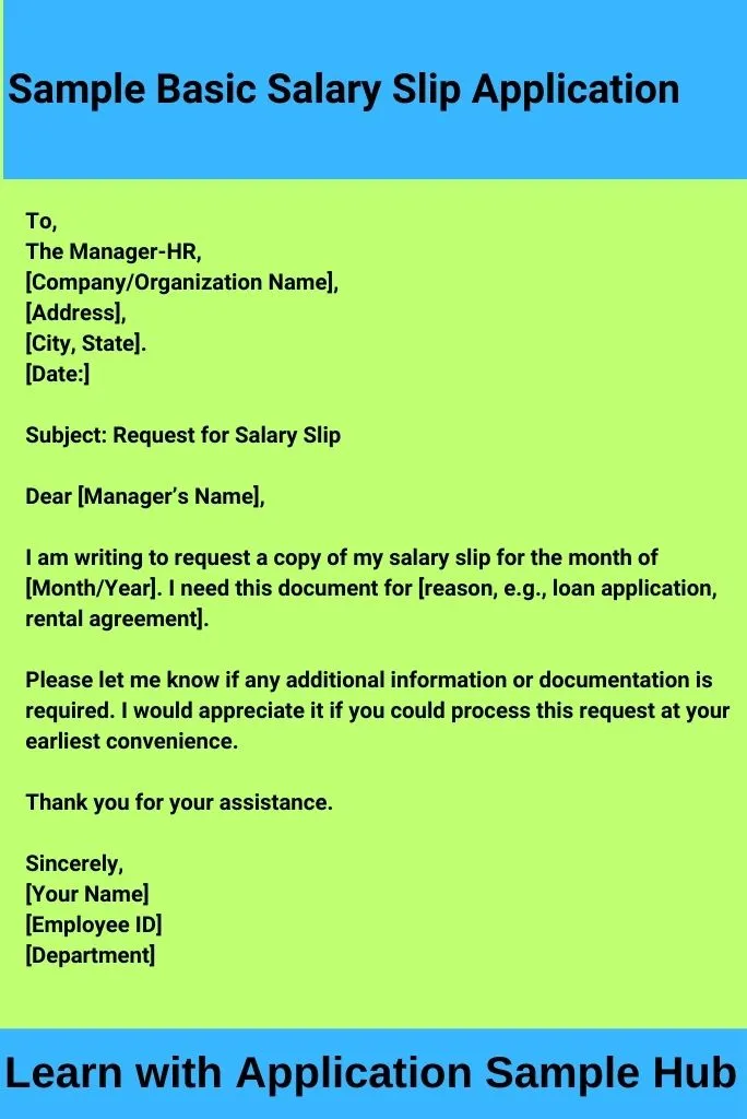 Sample Basic Salary Slip Application