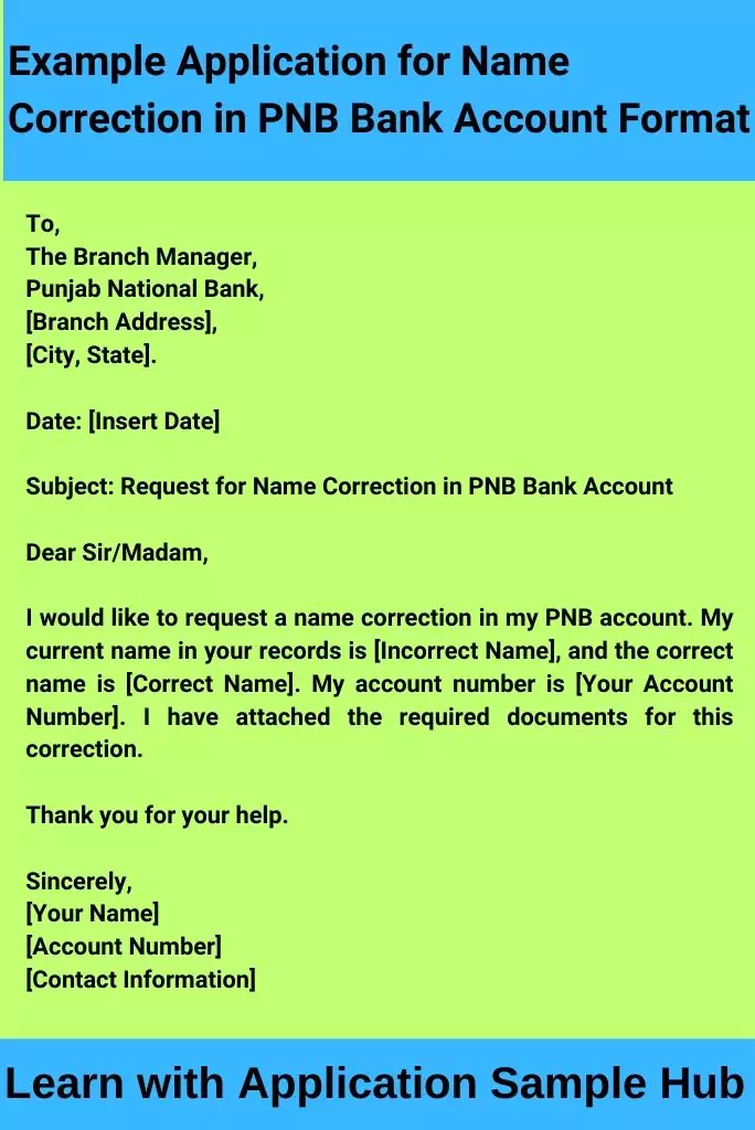 Example Application for Name Correction in PNB Bank Account Format