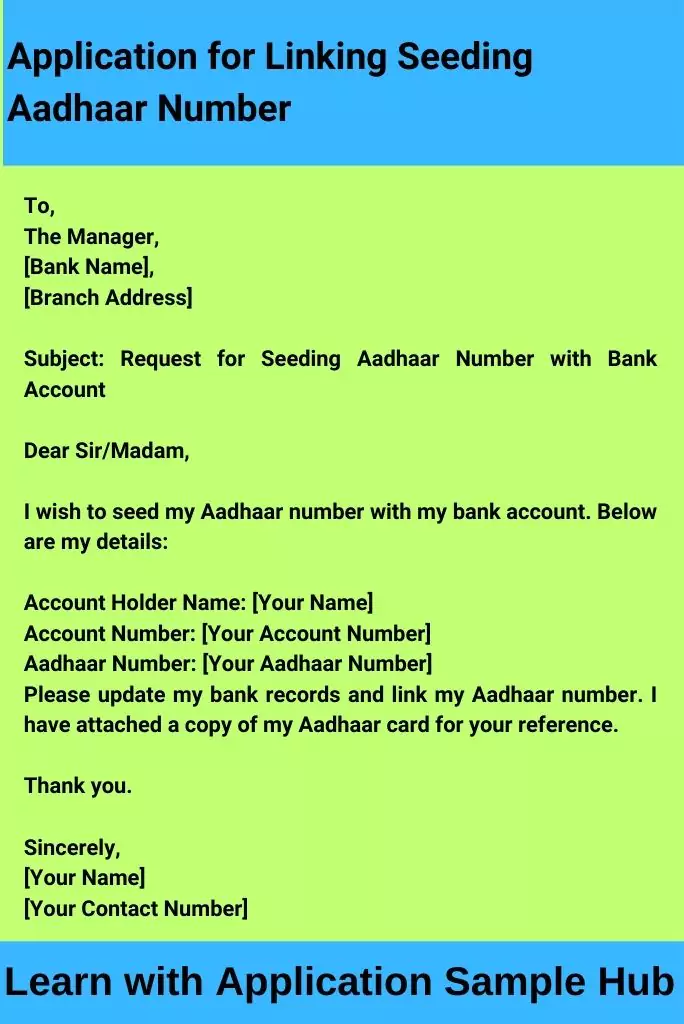 Application for Linking Seeding Aadhaar Number