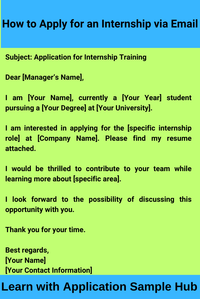 How to Apply for an Internship via Email