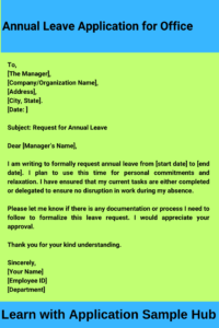 Perfect Annual Leave Application 9+ Samples